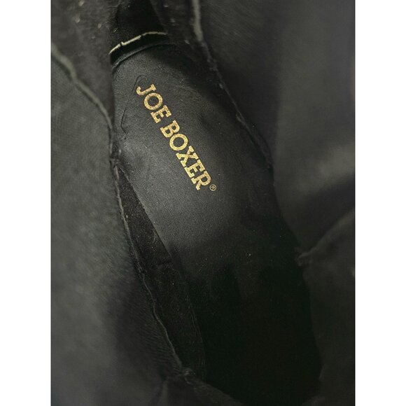 Joe Boxer Womens Pull On Chunky Ankle Boots Black Sz 9 Vegan Pleather - Picture 3 of 8